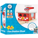 Fire Station Shed BIGJIGS Rail Wooden - New in Box