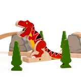 T-Rex Bursting Bridge BIGJIGS Rail Wooden - New in Box