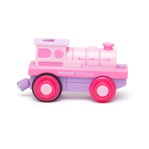 Powerful Pink Loco Battery Operated Engine BIGJIGS Rail Wooden - New in Box