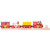 Farmyard Train with Buffer and Track BIGJIGS Rail Wooden - New in Box