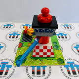 Airfield with Tiger Moth Plane #2 (Only Spins Once) Good Condition Rare Wooden - Used