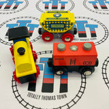 BIGJIGS Train with Construction Cargo Cars Wooden - Used