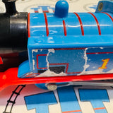 Holiday Thomas Talking with Snow Ripped Sticker (2014) Used - Trackmaster Revolution
