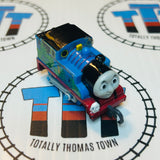 Thomas with Leaves Missing/Peeling Stickers Capsule Pull Along - Usedc