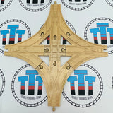 Switchyard Track Complete #2 Chipped Crossing/Female Switch Clickity Clack Wooden - Used