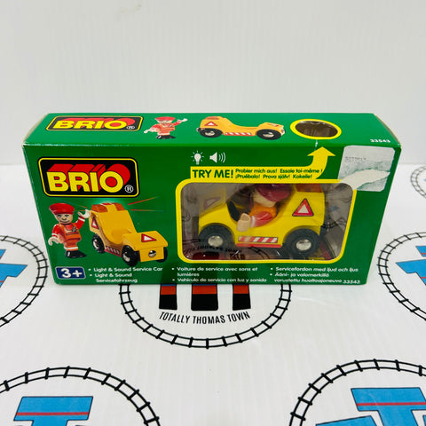 BRIO 33543 Light & Sound Service Car Wooden - New