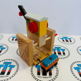 Sodor Cargo Crane with Orange Cargo Car #2 Very Good Condition Wooden - Used