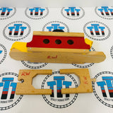 BRIO Ferry with 2 Track Pieces Marked Bottom 33376 Wooden - Used
