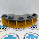 Roundhouse with Splitter #9 Poor Condition Chipped/Marked Track/1 Door Different Year Wooden - Used