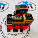 Hiro and Tender (Thomas Wood Unpainted Mattel) Fair Condition Wooden - Used