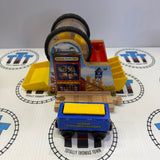 Sodor Popcorn Factory with Cargo Car (Chipping Paint) and Cargo #2 Fair Condition Wooden - Used