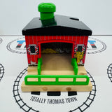 Sodor Dairy Farm with 2 Cows, 1 Milk Barrel and 1 Barrel Car (Broken Peg) #1 Rare Wooden - Used