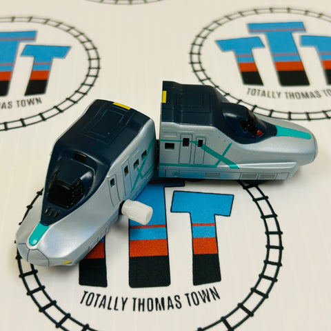 JR E956 ALFA-X Front Car and Rear Car Capsule Plarail Wind Up - Used