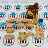 Boulder Mountain Set #2 (No Trains/House has Glued Base) Wooden - Used