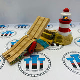 Lighthouse & Drawbridge with Lights and Sound #1 VERY Stiff to Lift Wooden - Used