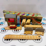 Musical Melody Tracks Set with Cargo Car (Track No Road) Slightly Discoloured #3 Wooden - Used