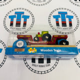 Tractor Low Loader with Track BIGJIGS Rail Wooden - New in Box