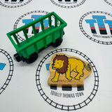 Circus Train Green with Lion Wooden - Used