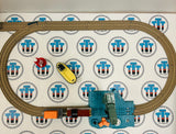 Hard at Work at Brendam Docks Set Complete with Salty (2006 Noisy) Missing Small Piece/Buffer Sign Used - Trackmaster