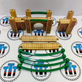Suspension Bridge with Track Rare #2 Slight Rips/Marked Track Clickity Clack Wooden - Used