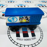 Blue Cow Car with Sound (Learning Curve 2003) chipping paint Wooden - Used