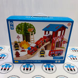 Fire & Rescue Train Set BIGJIGS Rail Wooden - New in Box