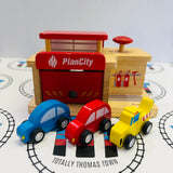 PlanCity Fire Station with 3 Cars Generic Brand Used - Wooden