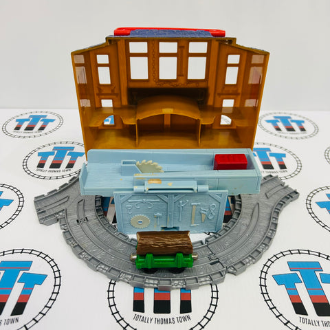 Sodor Timber Yard with Track & Log Car (Missing Door) Used - Take Along