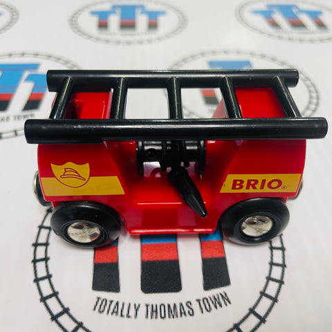 BRIO Black Fire Hose Wagon Wooden - Used