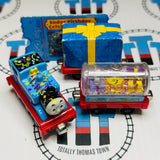 Thomas & Sodor Birthday Celebration Cars (2002) #1 Low Water Very Good Condition with Bent Character Card Used - Take Along