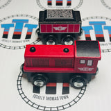 Red Engine #13 & Tender Generic Brand Wooden - Used