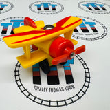 Tiger Moth Plane Red Blades #4 (Learning Curve 2002) Wooden - Used