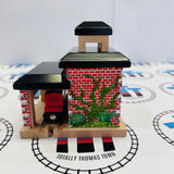 Fire Station #5 Fair Condition with Ramp and Fire Train and Truck (2003) Wooden - Used