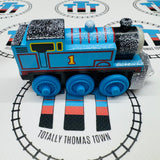 Thomas - Snow Covered Thomas with Plow (Learning Curve) Very Good Condition Wooden - Used