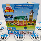 Knapford Train Station (Thomas Wood Mattel) with People, Train, Clock, Bench and Track Wooden - New