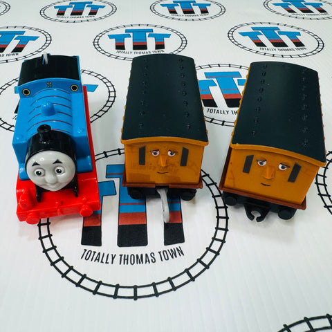 Thomas with Annie and Clarabel Good Condition Used - Trackmaster Revolution