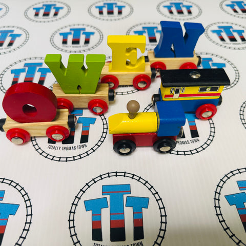Letter Train OWEN with Front and Rear Train Wooden - Used