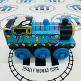 Festive Thomas (Learning Curve 2003) Discoloured Poor Condition Wooden - Used