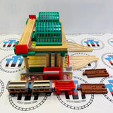 Knapford Station #1 with Annie, Clarabel & Cargo Car (Mattel 2022) Chipped Track - Used
