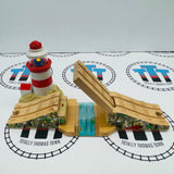 Lighthouse & Drawbridge with Lights and Sounds #4 Good Condition Wooden - Used