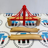 Red Suspension Bridge with Ascending Track Other Brand - Used