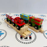 Christmas Train with Buffer and Track BIGJIGS Rail Wooden - New in Box