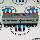 NJ Transit Commuter Car Fair Condition (Slightly Sticky - Glue Residue) Other Brand Train Wooden - Used
