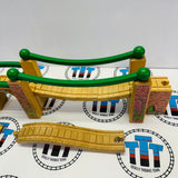 Suspension Bridge with Track Rare #1 Slightly Ripping Stickers Clickity Clack Wooden - Used