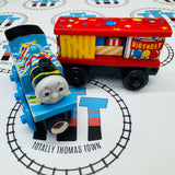 Thomas - Happy Birthday Thomas & Box Car (Learning Curve) Fair Condition Wooden - Used