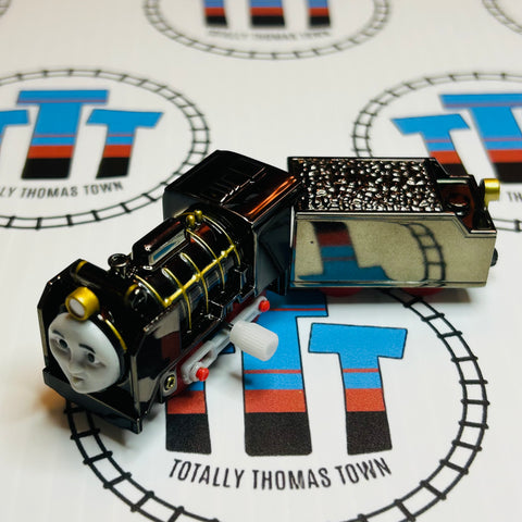 Metallic Surprised Hiro and Tender No Stickers Capsule Plarail Wind Up - Used