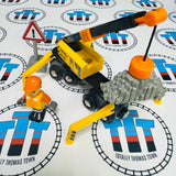 BRIO 33734 Mega Crane & Load Kit (Different Figure and Sign) Wooden - Used