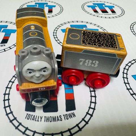 Merlin and Tender (Thomas Wood Unpainted Mattel) Good Condition Wooden - Used