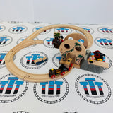 BRIO 33900 Pirate Adventure Set #2 (Missing Mast/Cargo Piece, Brittle Figures) Wooden - Used