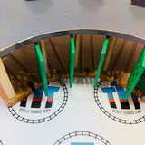 Roundhouse with Splitter Poor Condition Chipped Track #9 Wooden - Used